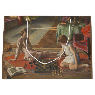 The Chess Players (by John Lavery) Large Gift Bag