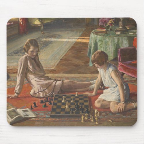 The Chess Players by John Lavery Mouse Pad