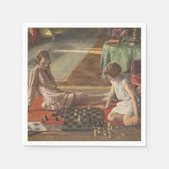 The Chess Players (by John Lavery) Napkins (Front)