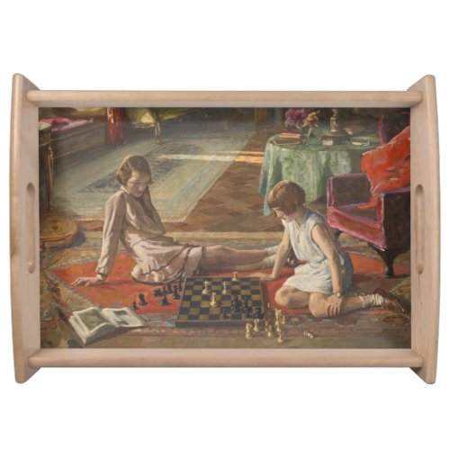 The Chess Players by John Lavery Serving Tray
