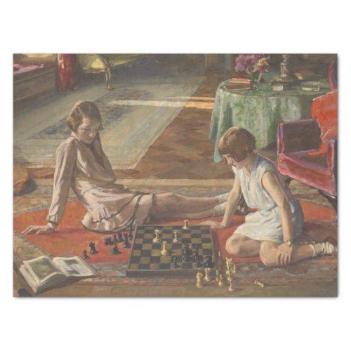 The Chess Players by John Lavery Tissue Paper