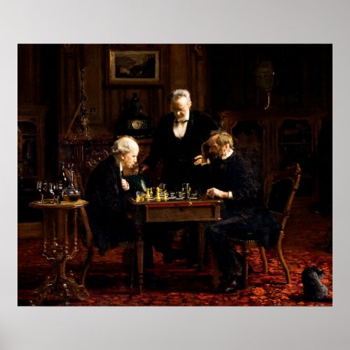 The Chess Players by Thomas Eakins Poster