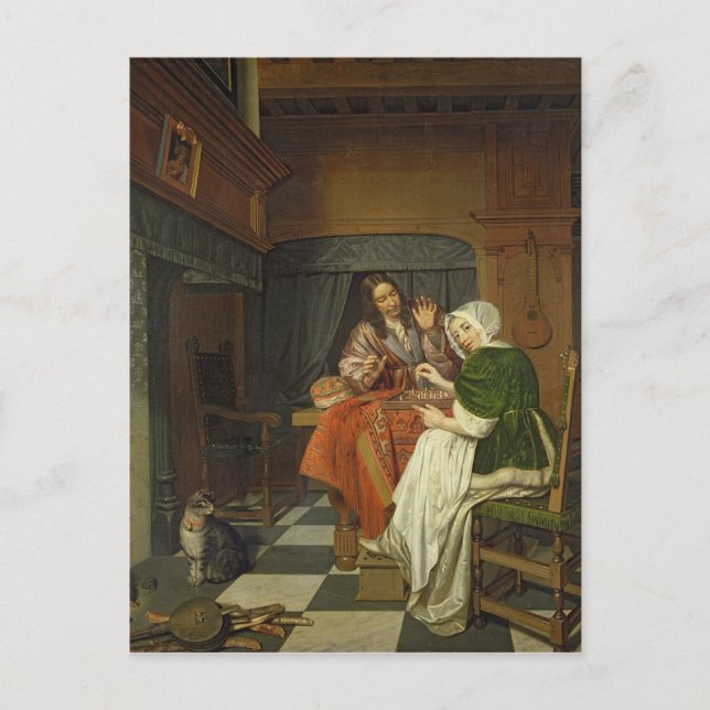 The Chess Players, c.1670 Postcard (Front)