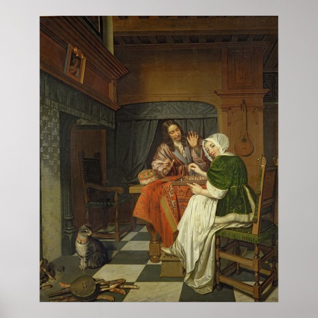 The Chess Players, c.1670 Poster (Front)