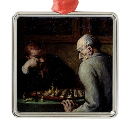 The Chess Players, c.1863-67 Metal Ornament