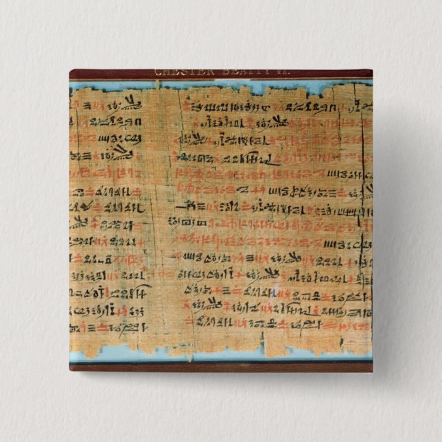 The Chester Beatty Medical Papyrus Pinback Button (Front)