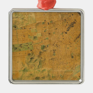 The Chevalier Map of San Francisco Metal Ornament