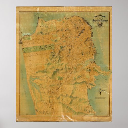 The Chevalier  Map of San Francisco Poster