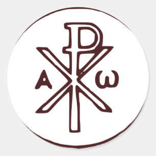 The Chi-Rho Christogram symbol Classic Round Sticker
