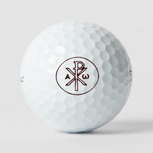 The Chi-Rho Christogram symbol Golf Balls