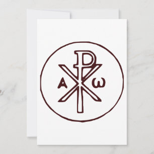 The Chi-Rho Christogram symbol  Invitation