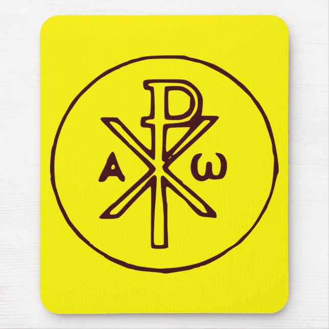 The Chi-Rho Christogram symbol  Mouse Pad (Front)