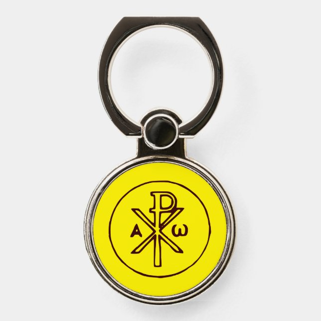 The Chi-Rho Christogram symbol  Phone Ring Stand (Front)