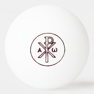 The Chi-Rho Christogram symbol  Ping Pong Ball
