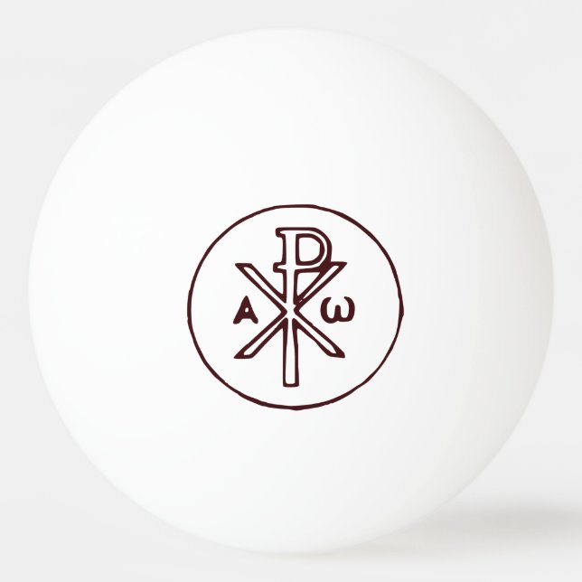 The Chi-Rho Christogram symbol  Ping Pong Ball (Front)