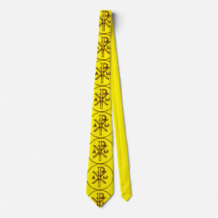 The Chi-Rho Christogram Symbol Sacred Art Neck Tie