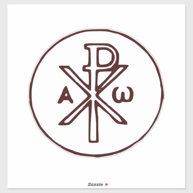 The Chi-Rho Christogram symbol  Sticker (Sheet)