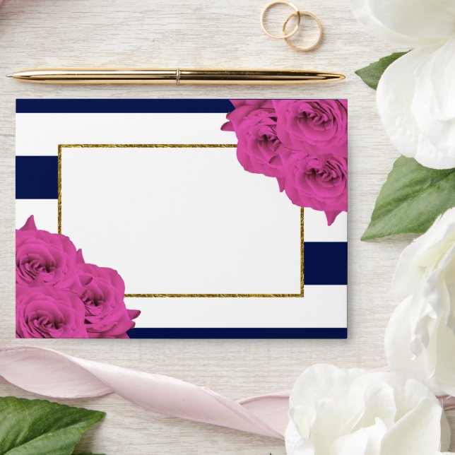 The Chic Modern Luxe Wedding Collection Pink Roses Envelope (Wedding)