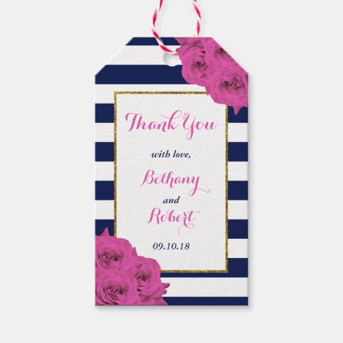 The Chic Modern Luxe Wedding Collection Pink Roses Gift Tags
