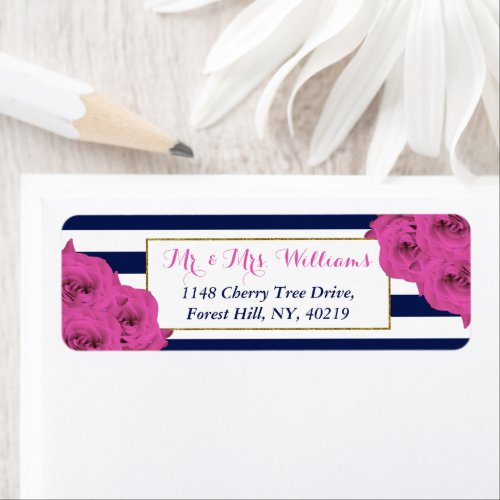 The Chic Modern Luxe Wedding Collection Pink Roses Label
