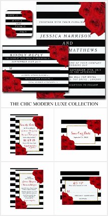 The Chic Modern Luxe Wedding Collection- Red Roses