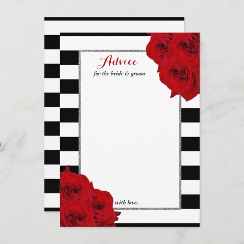 The Chic Modern Luxe Wedding Collection_ Red Roses Advice Card