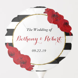 The Chic Modern Luxe Wedding Collection- Red Roses Balloon