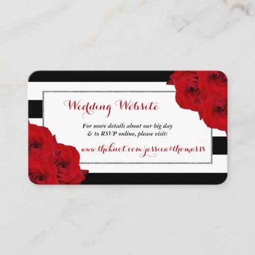 The Chic Modern Luxe Wedding Collection_ Red Roses Enclosure Card