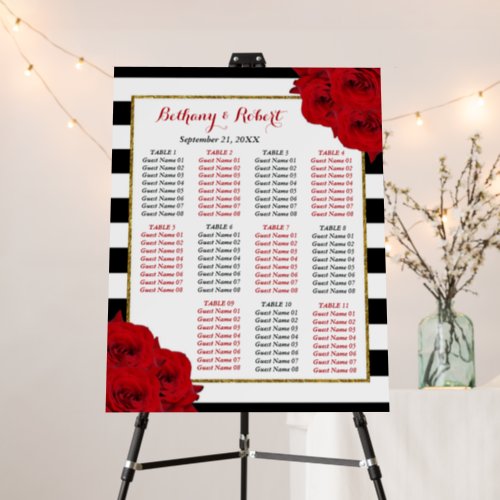 The Chic Modern Luxe Wedding Collection_ Red Roses Foam Board