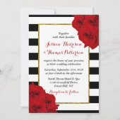 The Chic Modern Luxe Wedding Collection- Red Roses Invitation (Front)