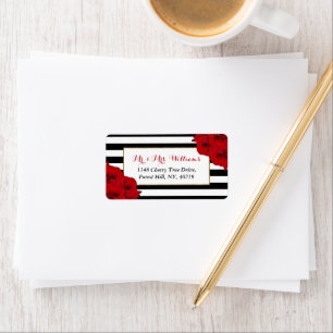 The Chic Modern Luxe Wedding Collection- Red Roses Label