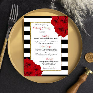 The Chic Modern Luxe Wedding Collection- Red Roses Menu