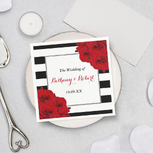 The Chic Modern Luxe Wedding Collection- Red Roses Napkins