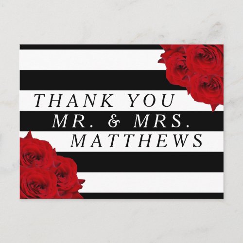 The Chic Modern Luxe Wedding Collection_ Red Roses Postcard