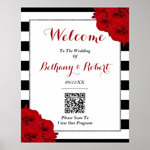 The Chic Modern Luxe Wedding Collection_ Red Roses Poster