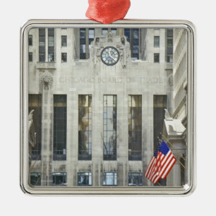 'The Chicago Board of Trade, Chicago, Illinois' Metal Ornament