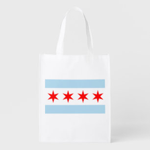 The Chicago Flag Reusable Grocery Bag