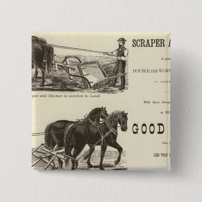The Chicago Scraper and Ditcher Pinback Button (Front)