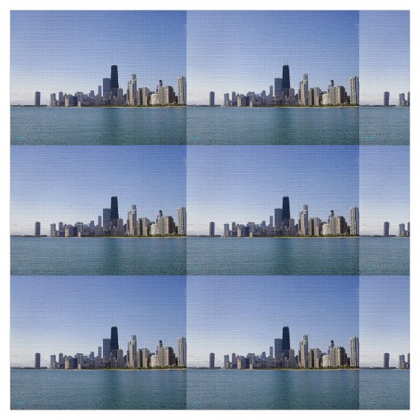 Chicago City Skyline Photo Fabric Zazzle