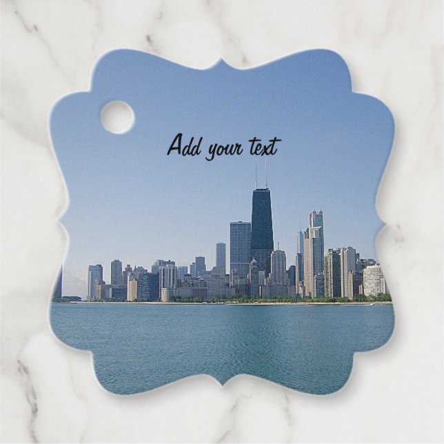 The Chicago Skyline Favor Tags (Front)