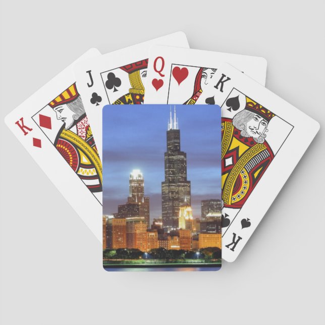 The Chicago skyline from the Adler Planetarium Poker Cards (Back)
