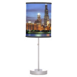 The Chicago Skyline From The Adler Planetarium Table Lamp at Zazzle