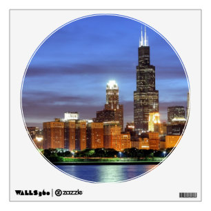 The Chicago skyline from the Adler Planetarium Wall Sticker