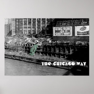 THE CHICAGO WAY ANGRY MOTORIST COLORSPLASH ANTIQUE POSTER