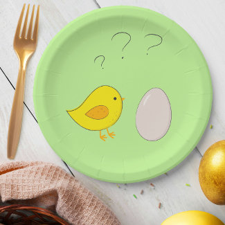 The chicken or the Egg Cute Easter cartoon Fun