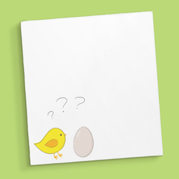 The chicken or the egg cute Easter cartoon