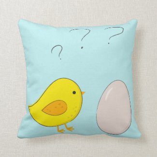 The chicken or the egg cute Easter cartoon