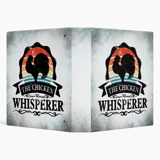 The Chicken Whisperer Funny 3 Ring Binder (Background)
