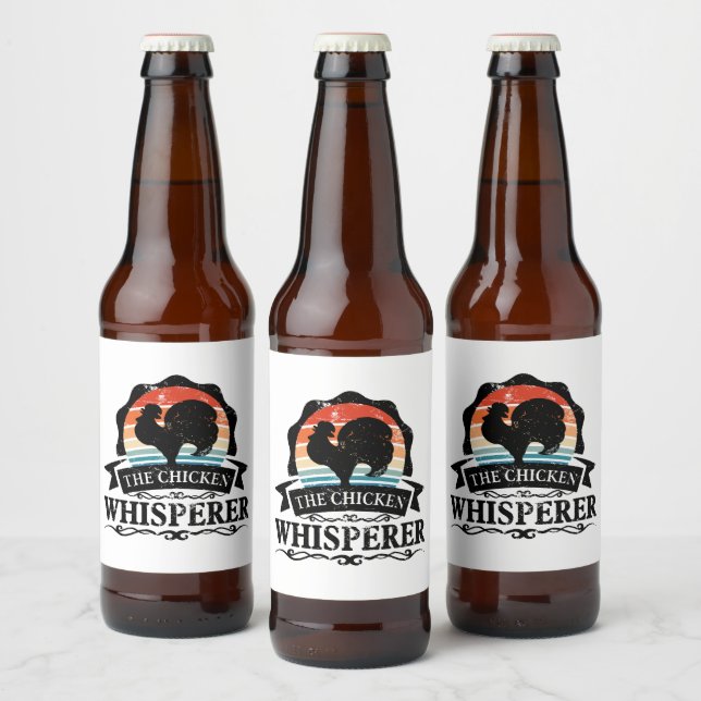 The Chicken Whisperer Funny Beer Bottle Label (Bottles)