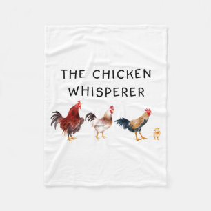 The Chicken Whisperer Funny Fleece Blanket